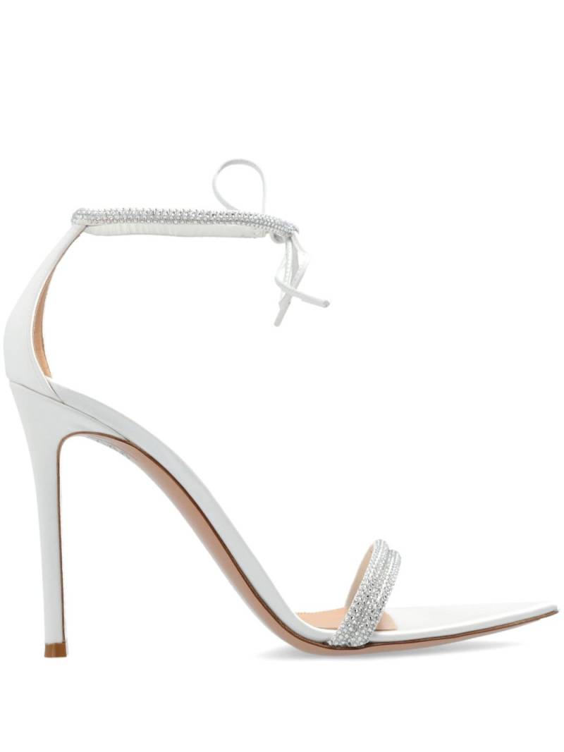 Gianvito Rossi crystal embellished 115mm sandals - White von Gianvito Rossi