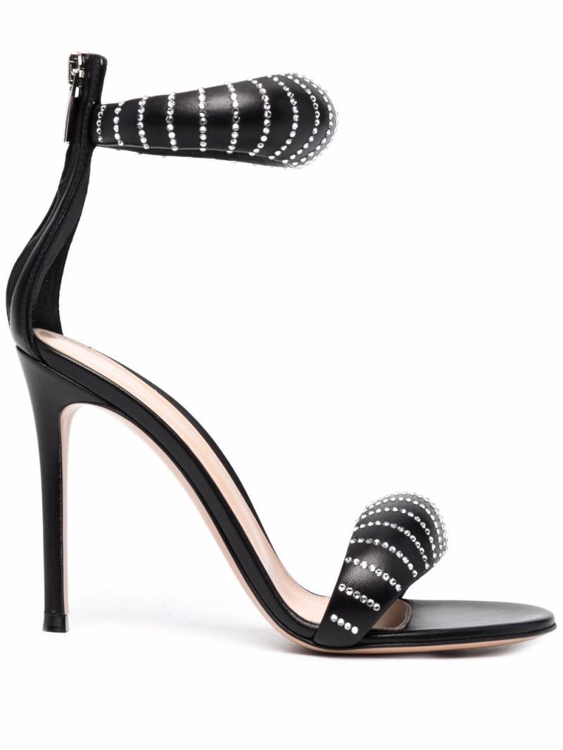 Gianvito Rossi Bijoux Crystal 105mm sandals - Black von Gianvito Rossi