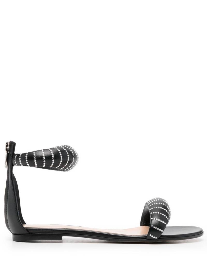 Gianvito Rossi crystal-stripe sandals - Black von Gianvito Rossi