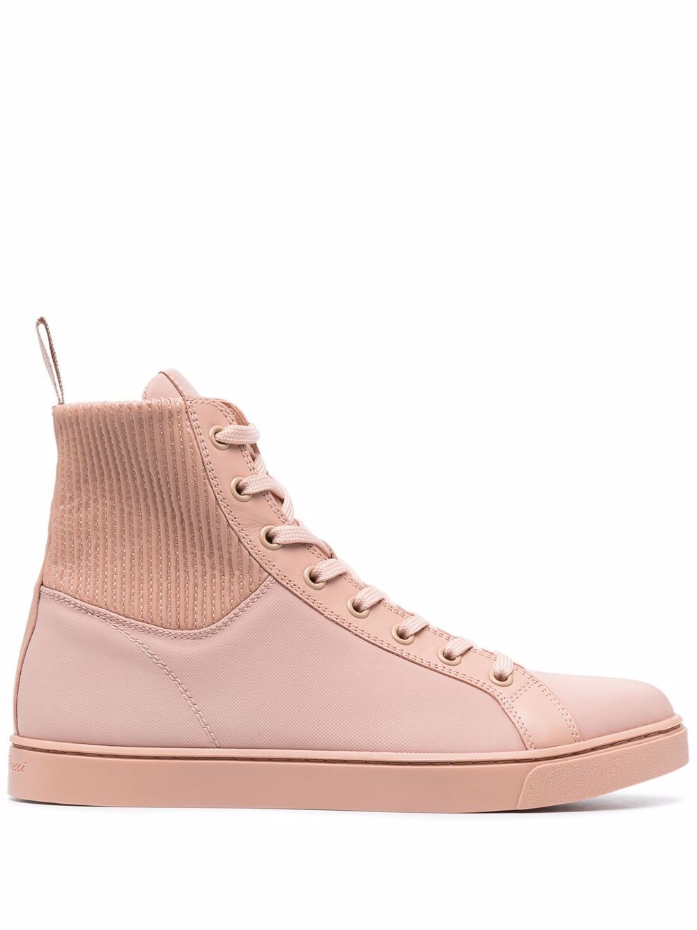 Gianvito Rossi knit-panelled high-top sneakers - Pink von Gianvito Rossi