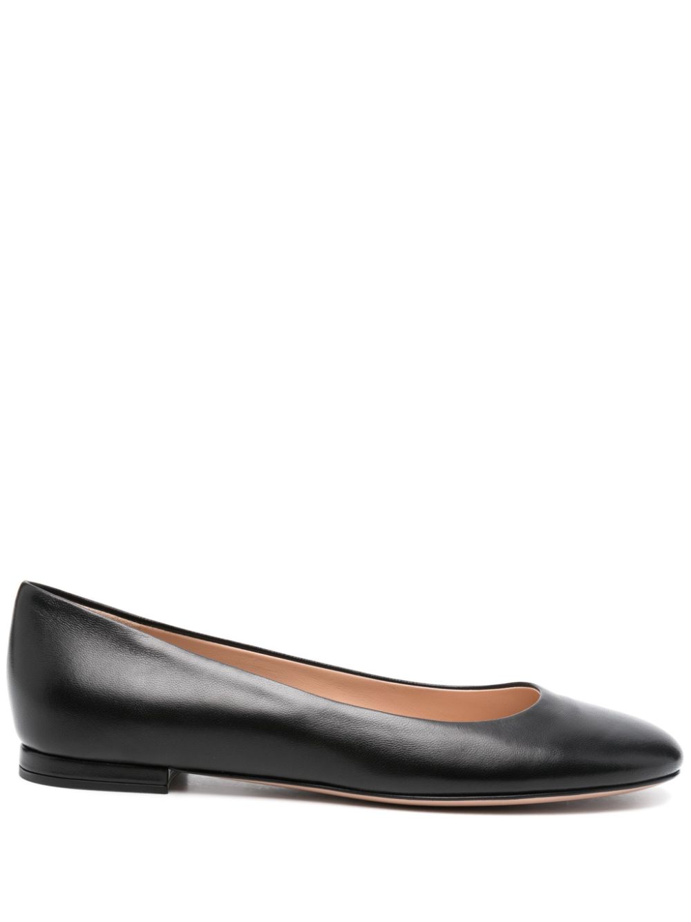 Gianvito Rossi leather ballerina shoes - Black von Gianvito Rossi