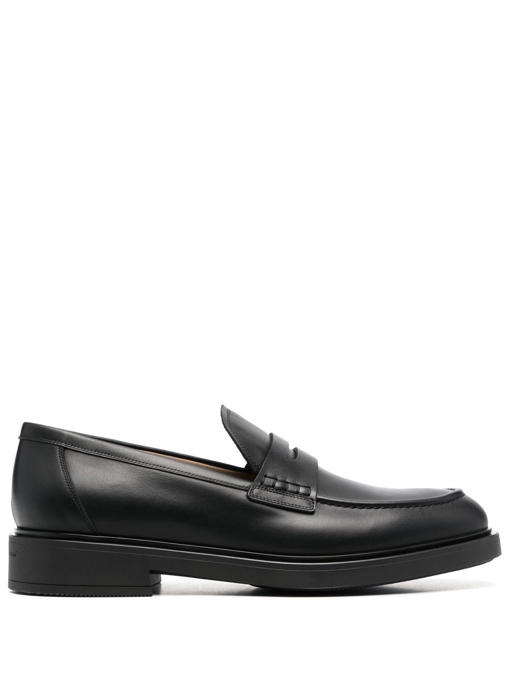 Gianvito Rossi leather penny loafers - Black von Gianvito Rossi