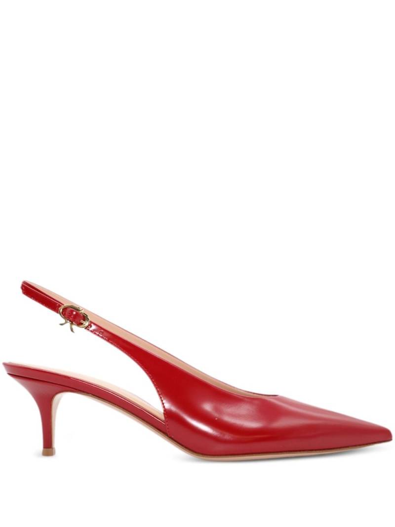 Gianvito Rossi leather slingback pumps - Red von Gianvito Rossi