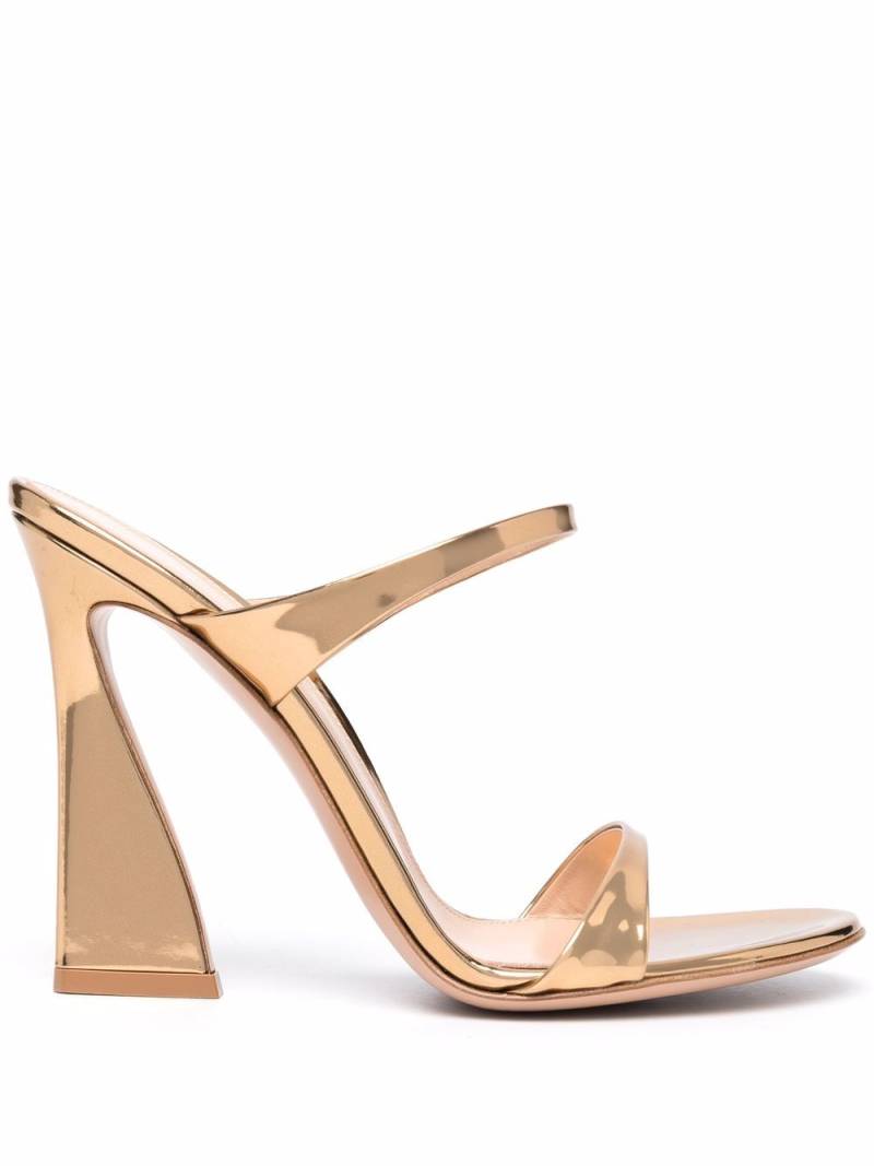 Gianvito Rossi metallic-effect leather sandals - Neutrals von Gianvito Rossi