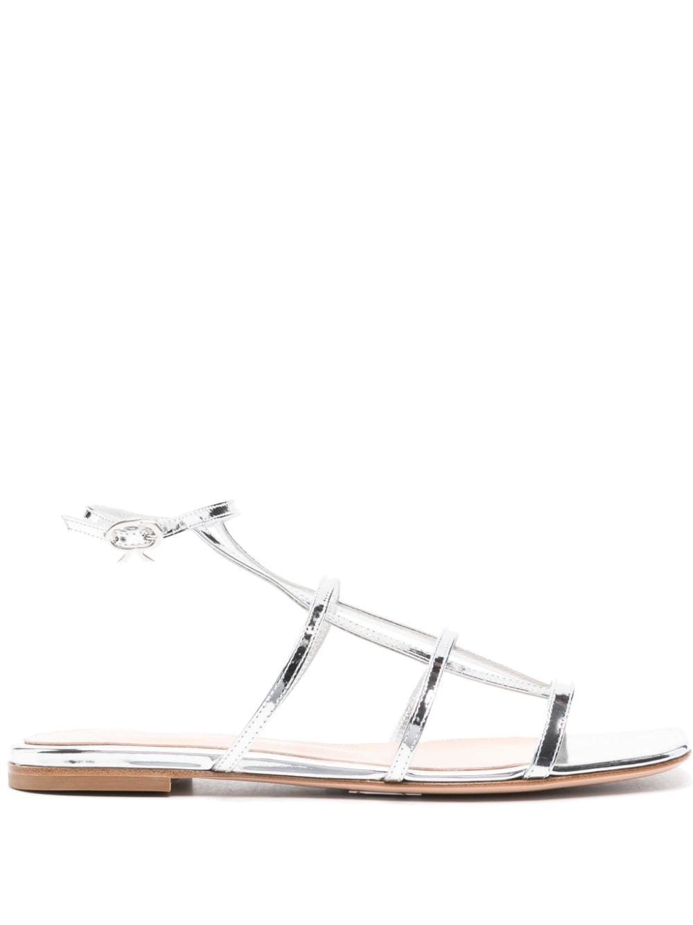 Gianvito Rossi metallic leather flat sandals - Silver von Gianvito Rossi