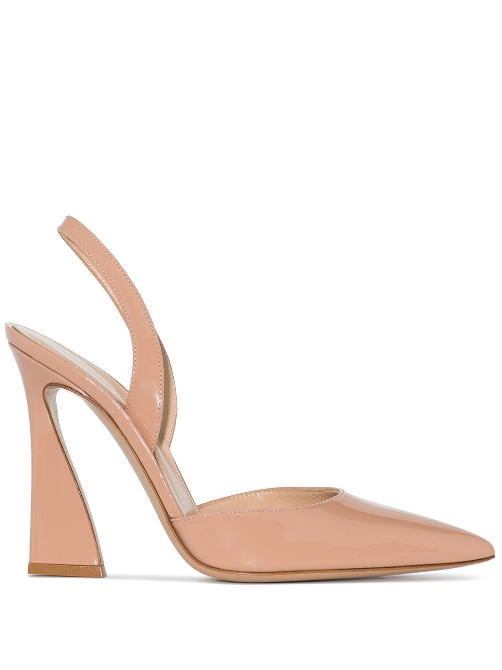 Gianvito Rossi patent leather 105mm slingback pumps - Neutrals von Gianvito Rossi