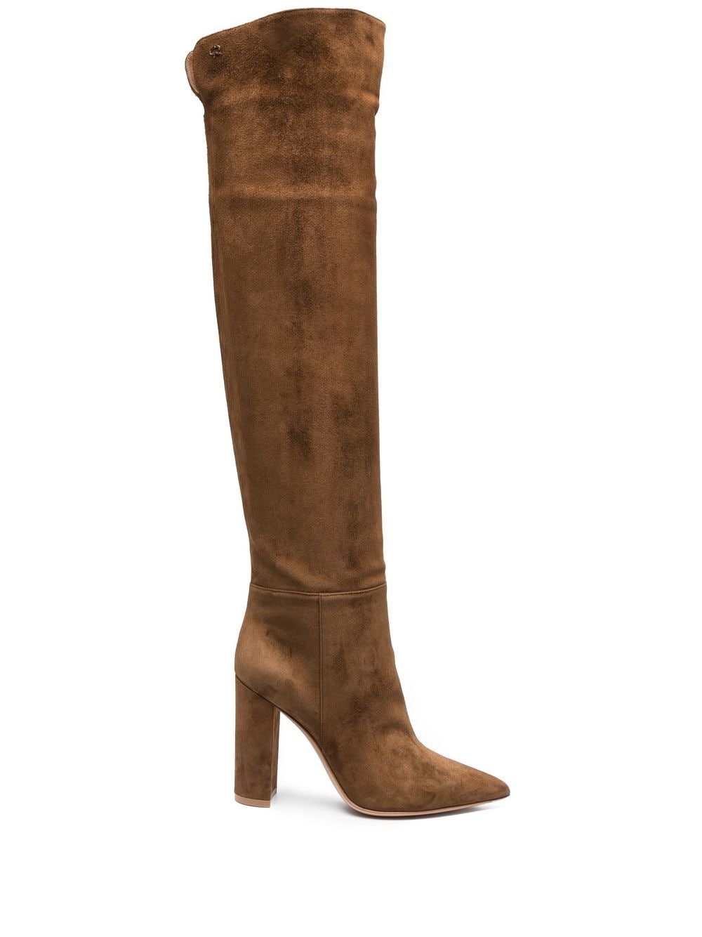 Gianvito Rossi pointed 100mm suede boots - Brown von Gianvito Rossi
