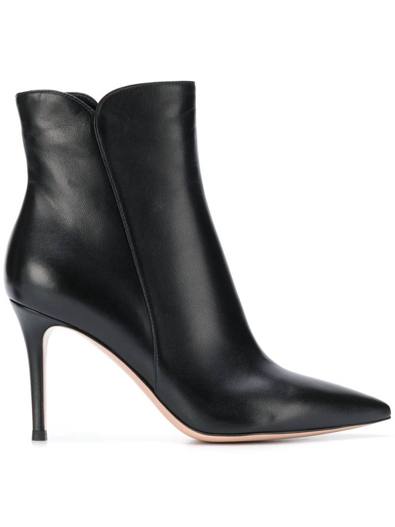 Gianvito Rossi Levy 85mm leather ankle boots - Black von Gianvito Rossi