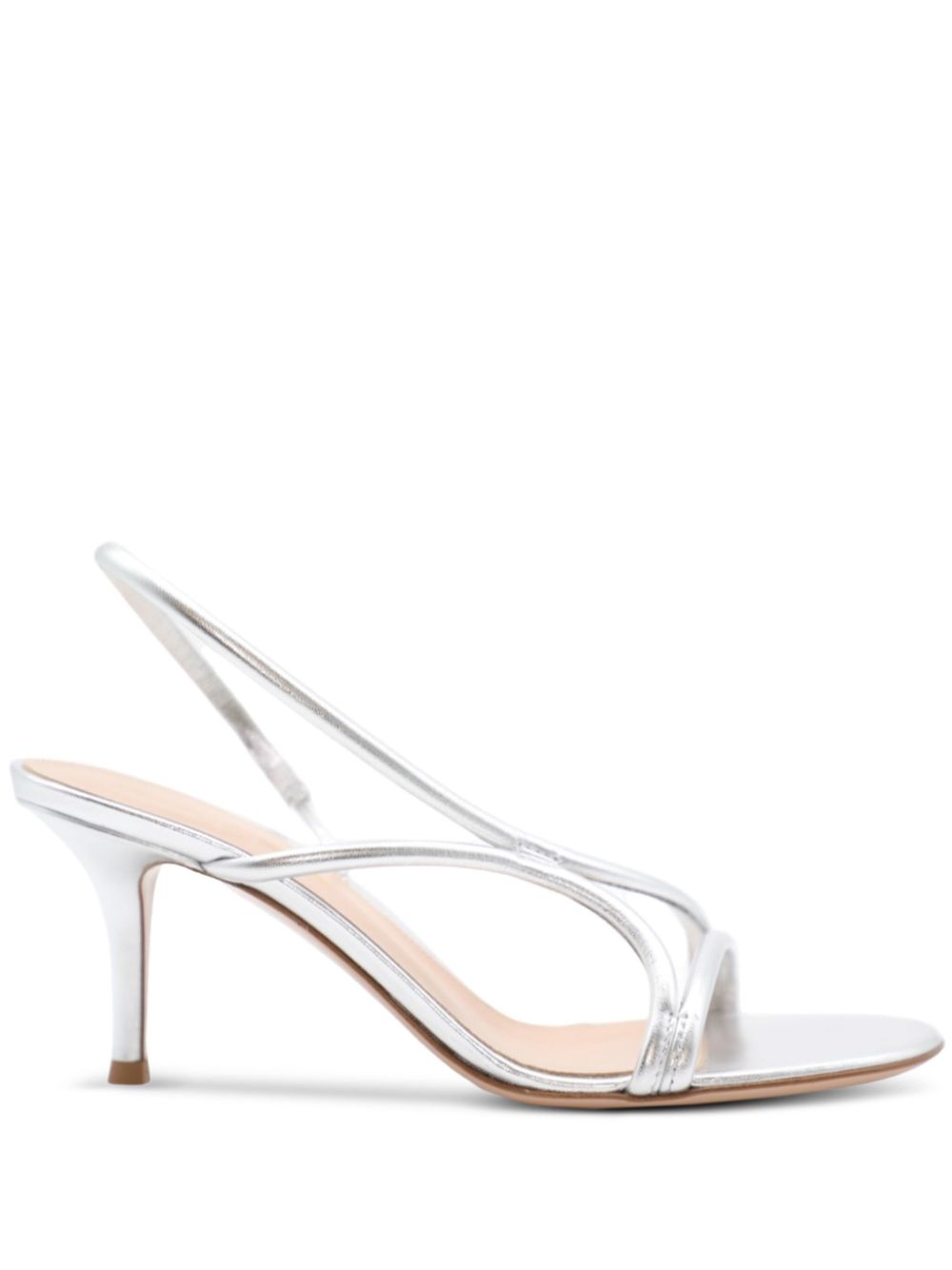 Gianvito Rossi round-toe leather sandals - Silver von Gianvito Rossi