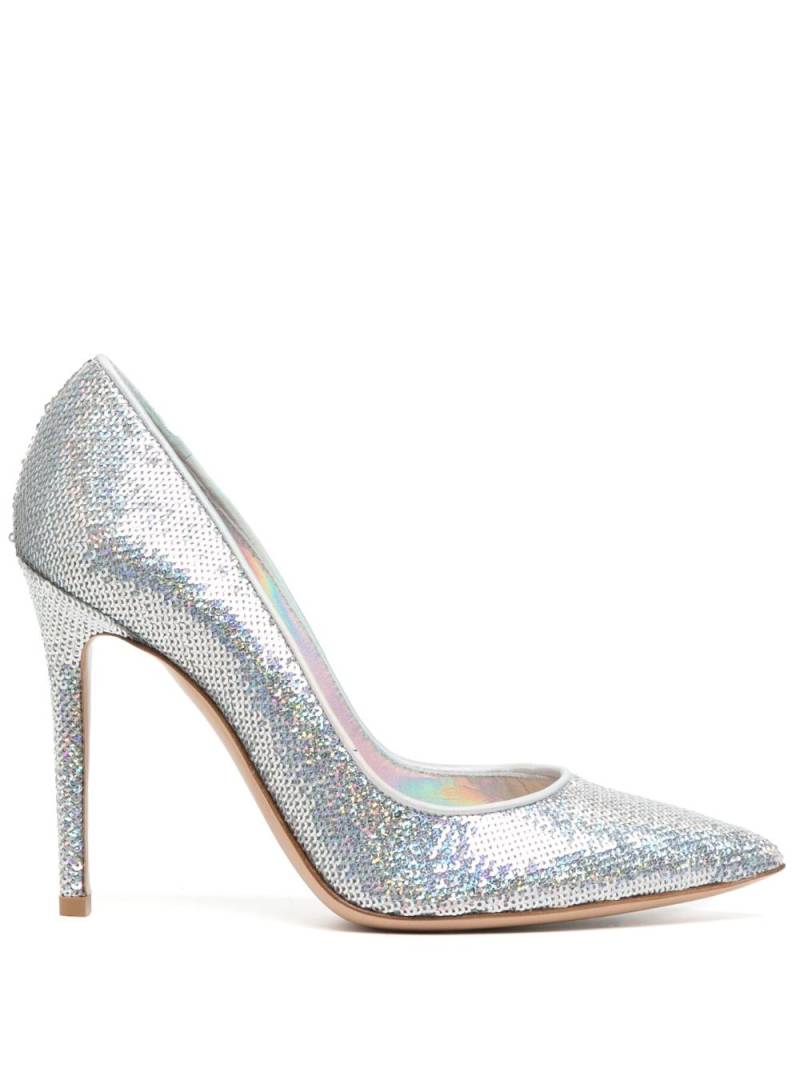 Gianvito Rossi sequin-embellished 100mm pumps - Silver von Gianvito Rossi