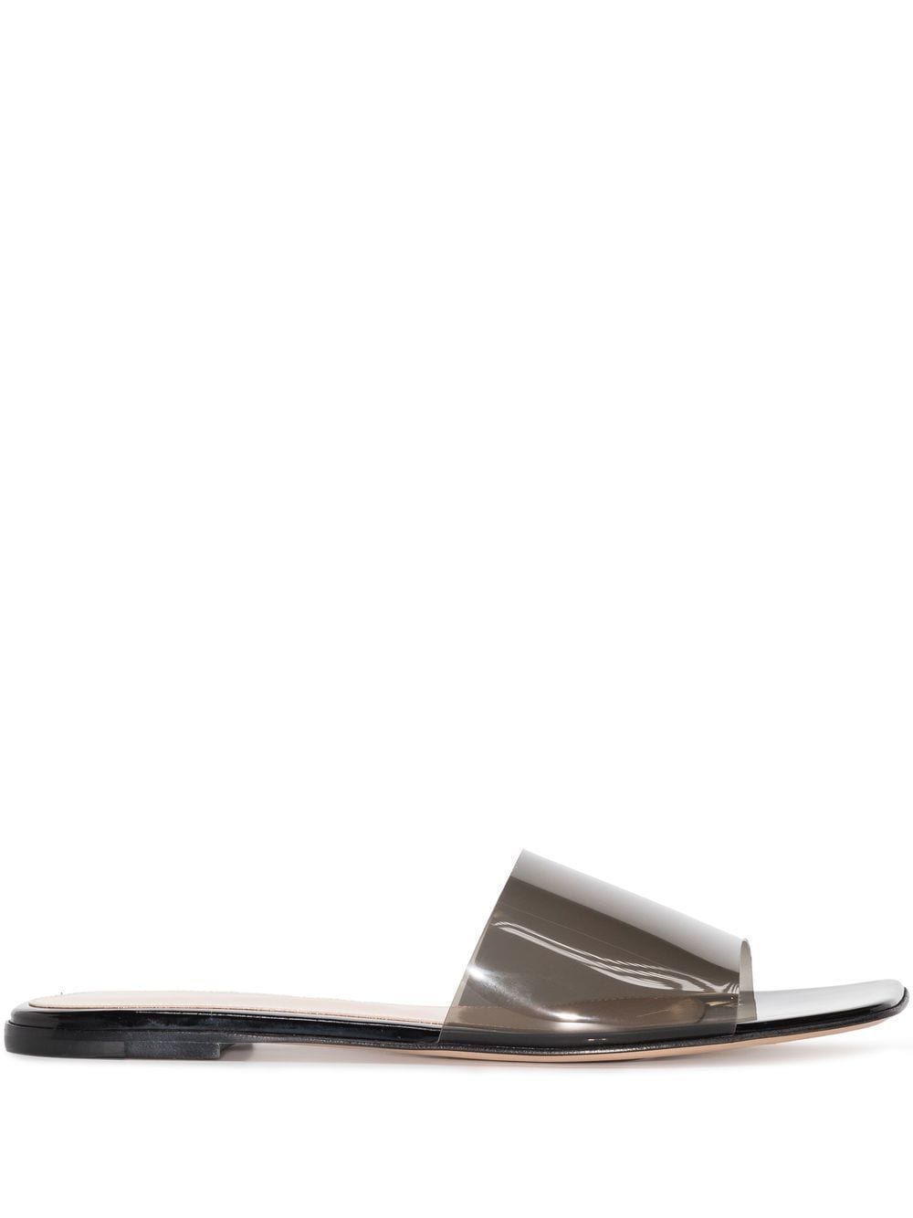 Gianvito Rossi transparent upper flat sandals - Black von Gianvito Rossi