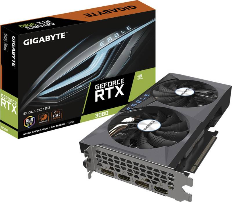 Gigabyte Grafikkarte »GeForce RTX 3060 EAGLE OC (rev. 2.0)«, 12 GB, GDDR6 von Gigabyte