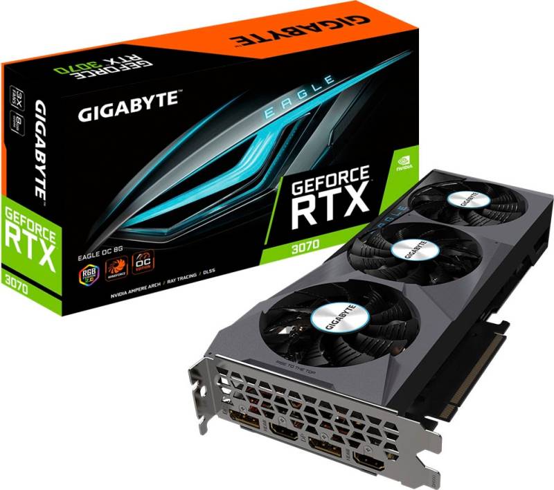 Gigabyte Grafikkarte »GeForce RTX 3070 EAGLE OC (rev. 2.0)«, 8 GB, GDDR6 von Gigabyte