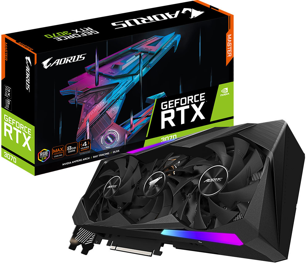 Gigabyte Grafikkarte »GeForce RTX 3070 MASTER 8G (rev. 2.0)«, 8 GB, GDDR6 von Gigabyte