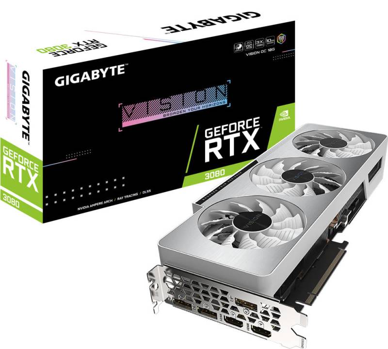 Gigabyte Grafikkarte »GeForce RTX 3080 Vision OC«, 10 GB, GDDR6X von Gigabyte