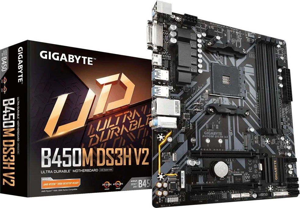 Gigabyte Mainboard »B450M DS3H V2 (rev. 1.0)«, (1 St.) von Gigabyte