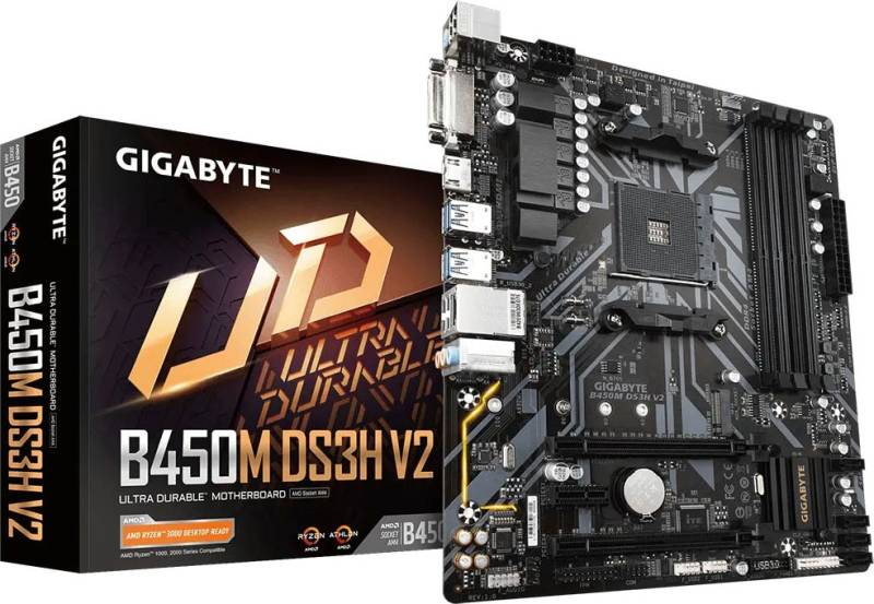 Gigabyte Mainboard »B450M DS3H V2 (rev. 1.0)«, (1 St.) von Gigabyte