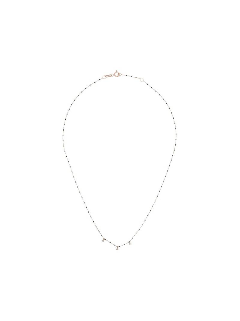 Gigi Clozeau 18kt gold bead triple-diamond necklace von Gigi Clozeau