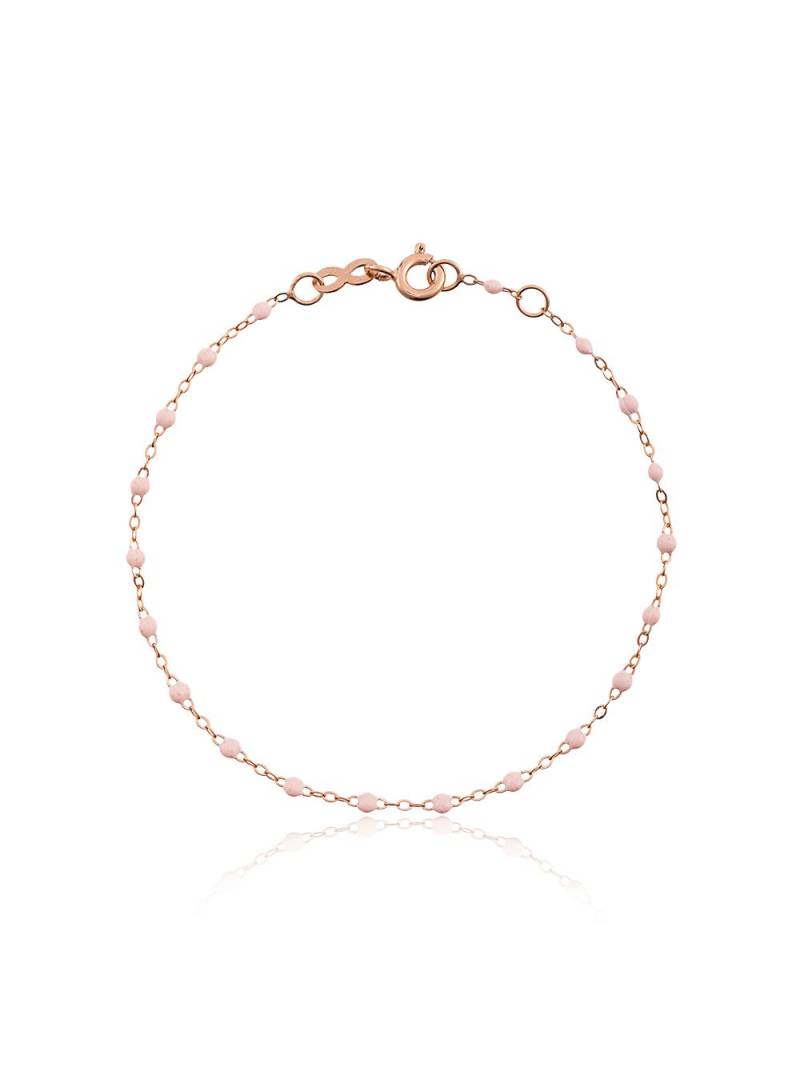 Gigi Clozeau 18kt rose gold Classic Gigi baby pink beaded bracelet von Gigi Clozeau