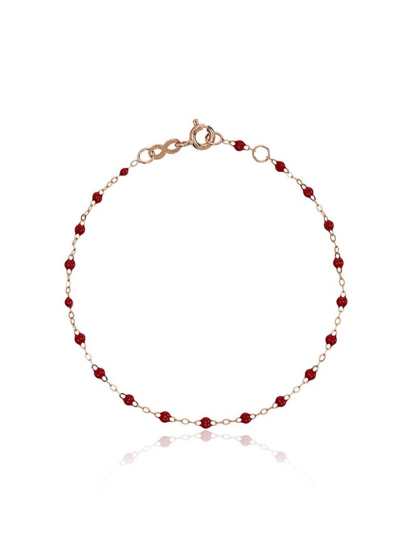 Gigi Clozeau 18kt rose gold Classic Gigi red beaded bracelet von Gigi Clozeau