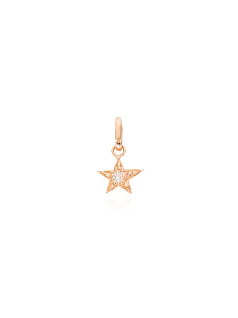 Gigi Clozeau 18kt rose gold and diamond star charm - Pink von Gigi Clozeau