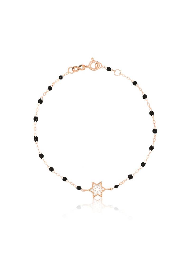 Gigi Clozeau 18kt rose gold diamond star beaded bracelet - Pink von Gigi Clozeau