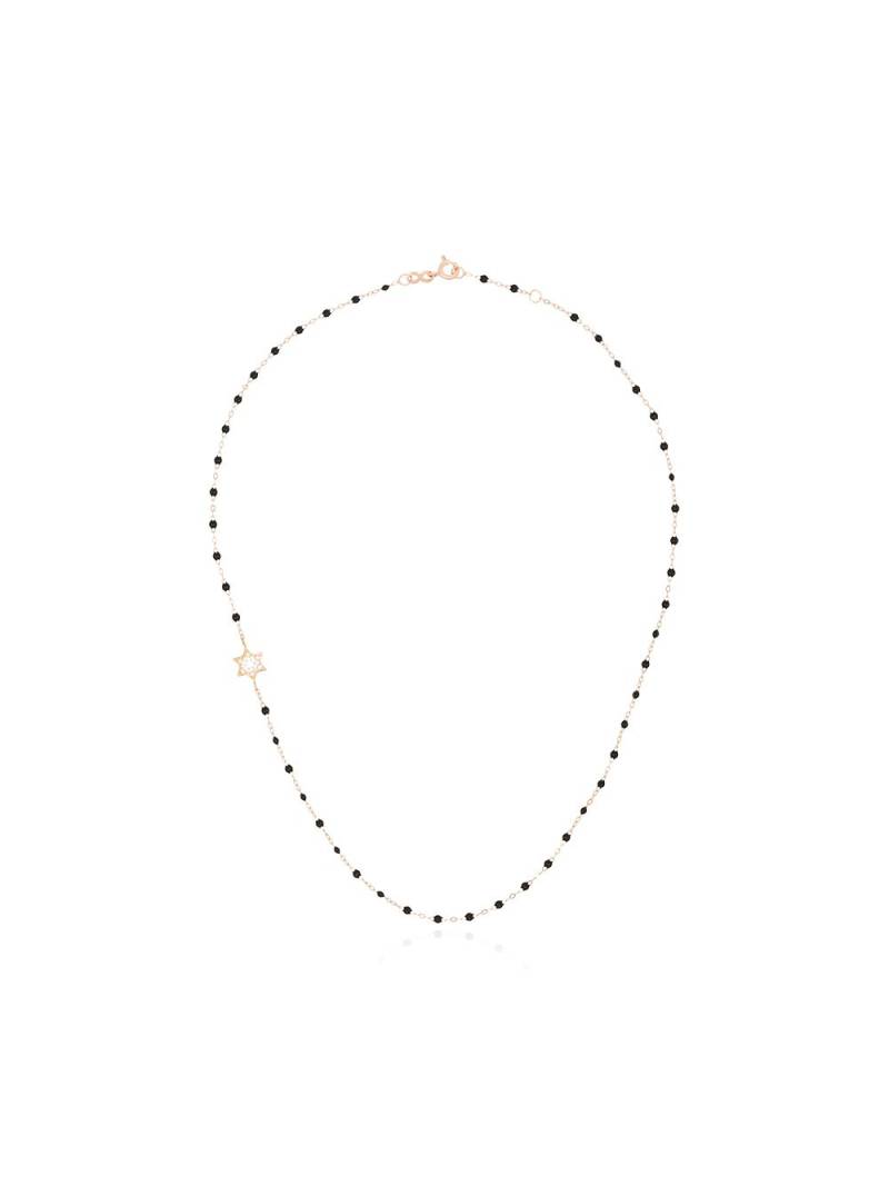 Gigi Clozeau 18kt rose gold diamond star beaded necklace - Pink von Gigi Clozeau