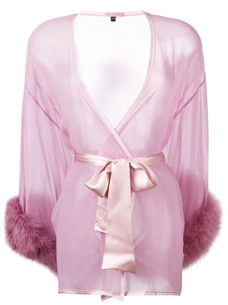 Gilda & Pearl Diana sheer silk robe - Pink von Gilda & Pearl