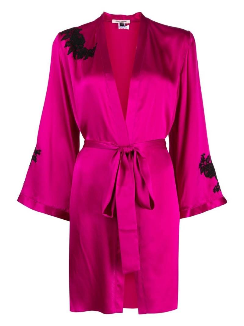 Gilda & Pearl Juliete lace-embroidered robe - Pink von Gilda & Pearl