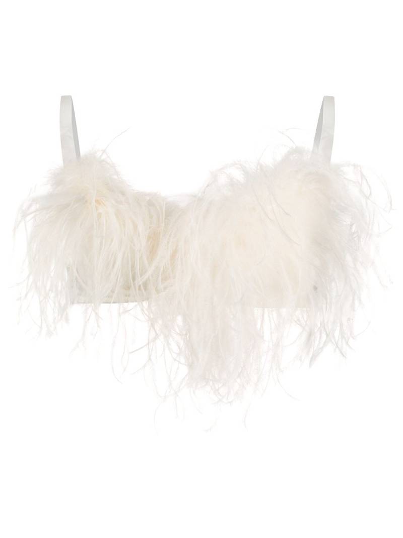 Gilda & Pearl feather-detail Esme bra - White von Gilda & Pearl