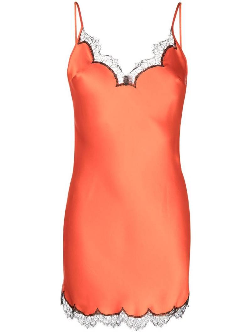 Gilda & Pearl lace-trim slip dress - Orange von Gilda & Pearl