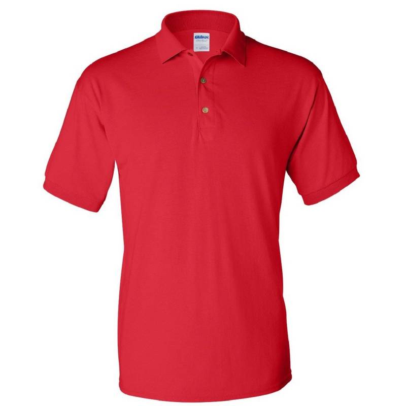 Dryblend Poloshirt, Kurzarm Herren Rot Bunt L von Gildan