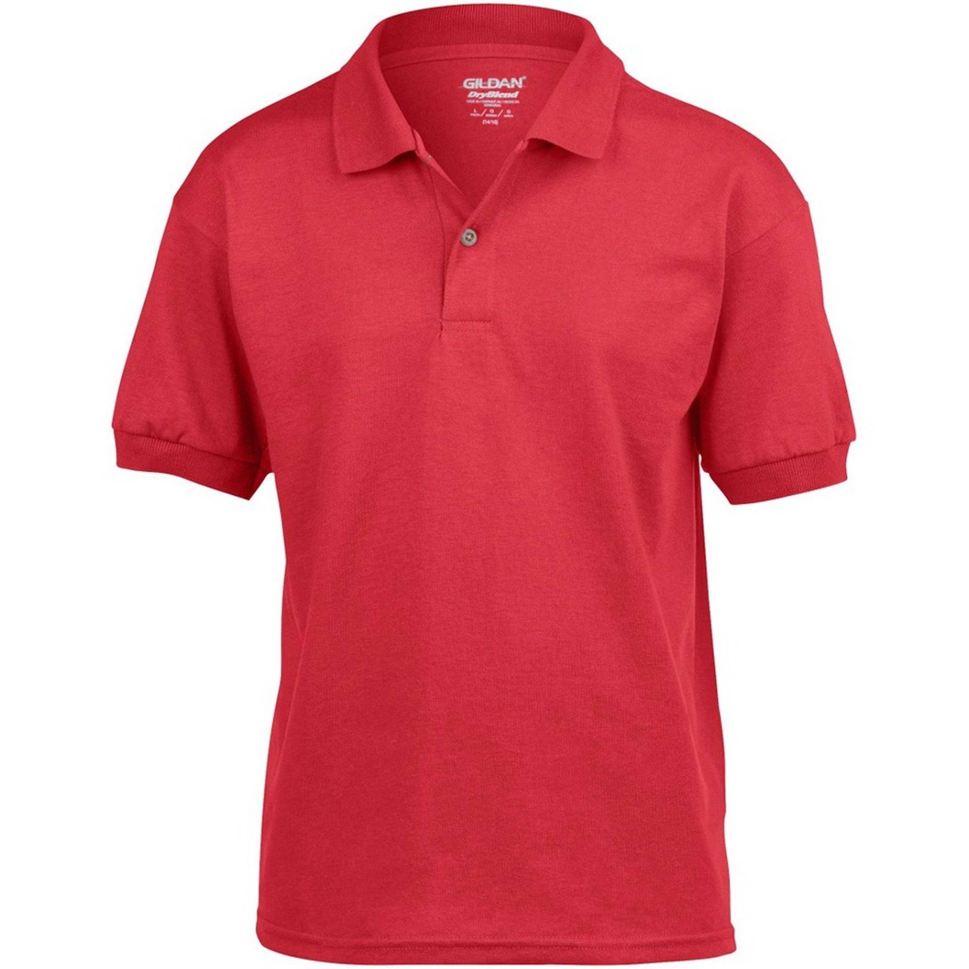 Dryblend Poloshirt (2 Stückpackung) Mädchen Rot Bunt L von Gildan