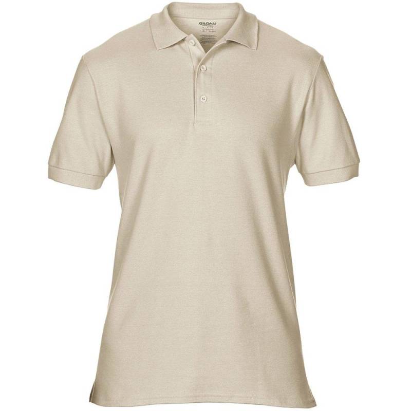 Premium Sport Pique Polohemd Herren Sand S von Gildan