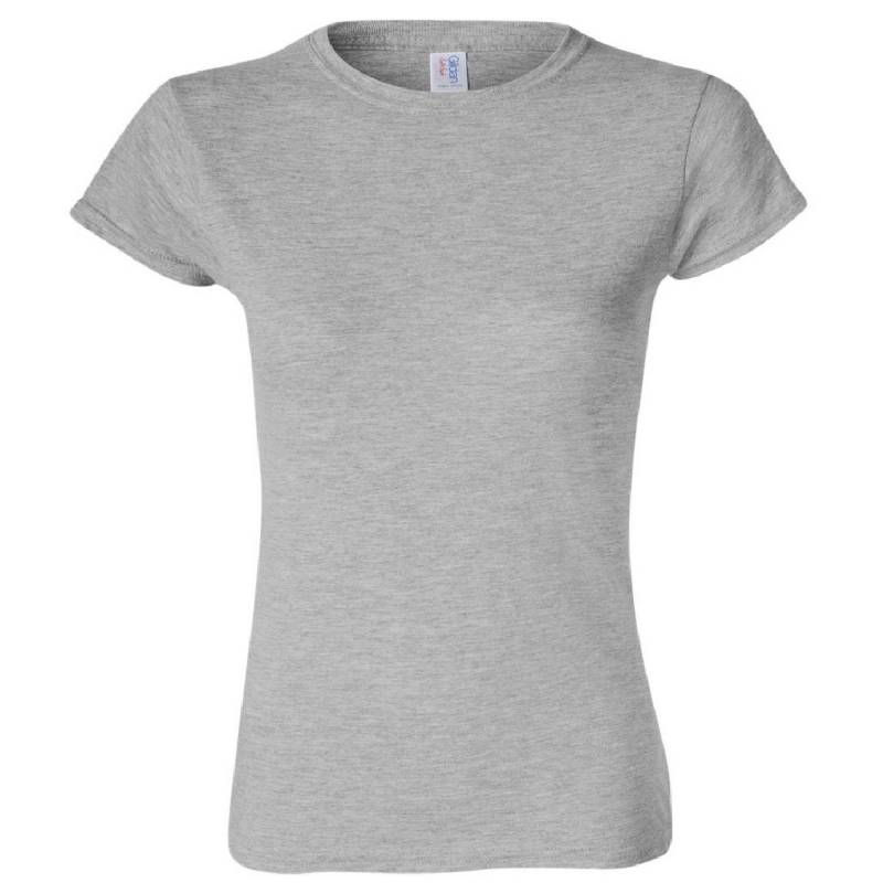 Soft Style Kurzarm Tshirt Damen Grau S von Gildan