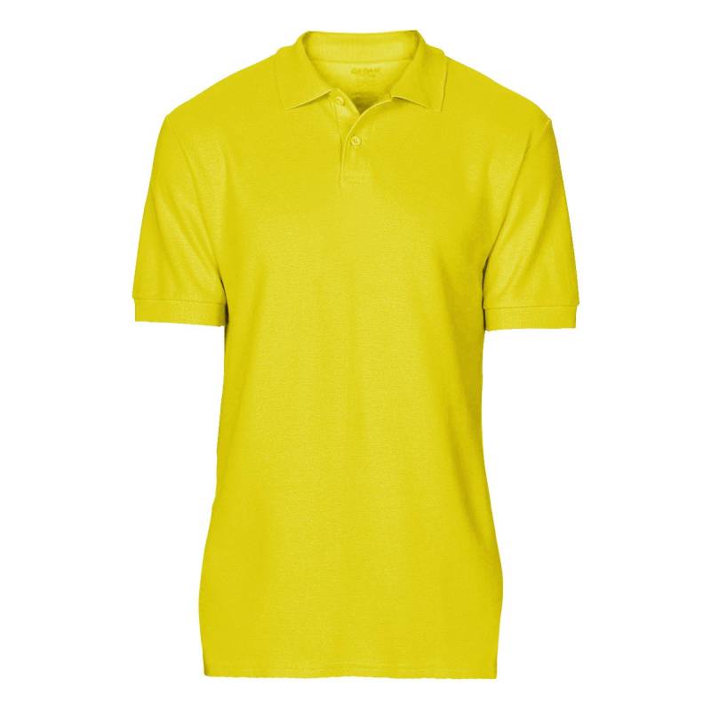 Softsyle Kurzarm Doppel Pique Polo Shirt Herren Gelb Bunt 4XL von Gildan