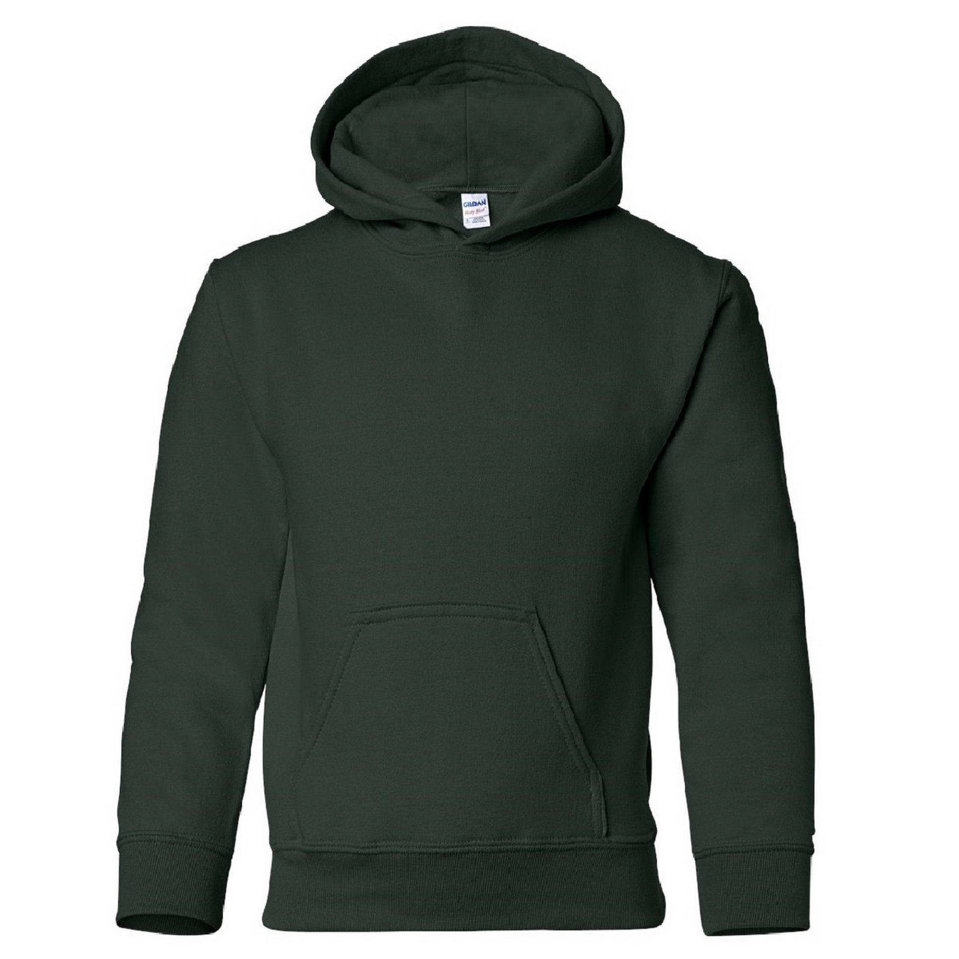 Sweatshirt Mit Kapuze Jungen Waldgrün L von Gildan