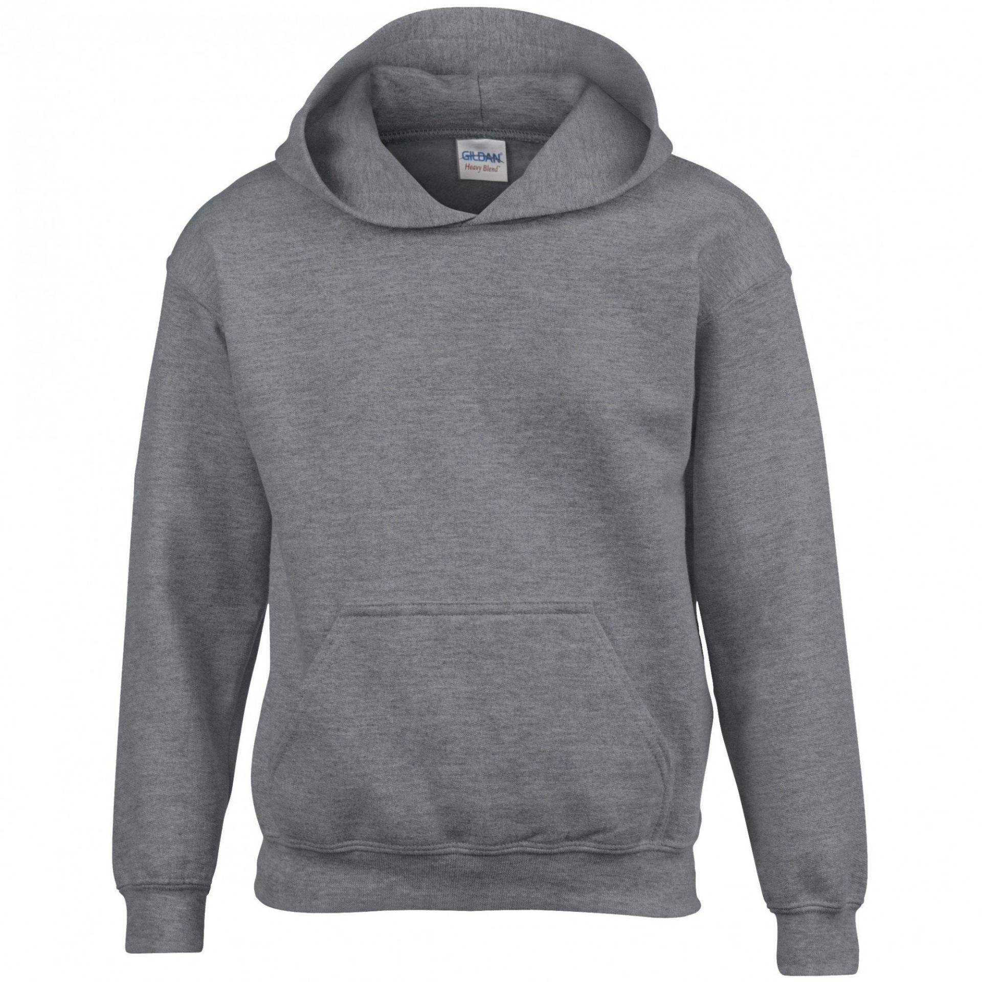 Sweatshirt Mit Kapuze Jungen Taubengrau L von Gildan