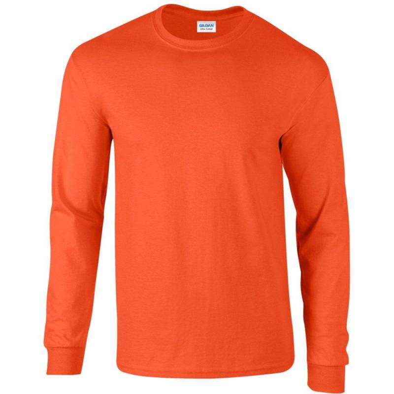 Gildan - Ultra TShirt mit Rundhalsausschnitt, langärmlig, für Herren, Orange, Größe L von Gildan