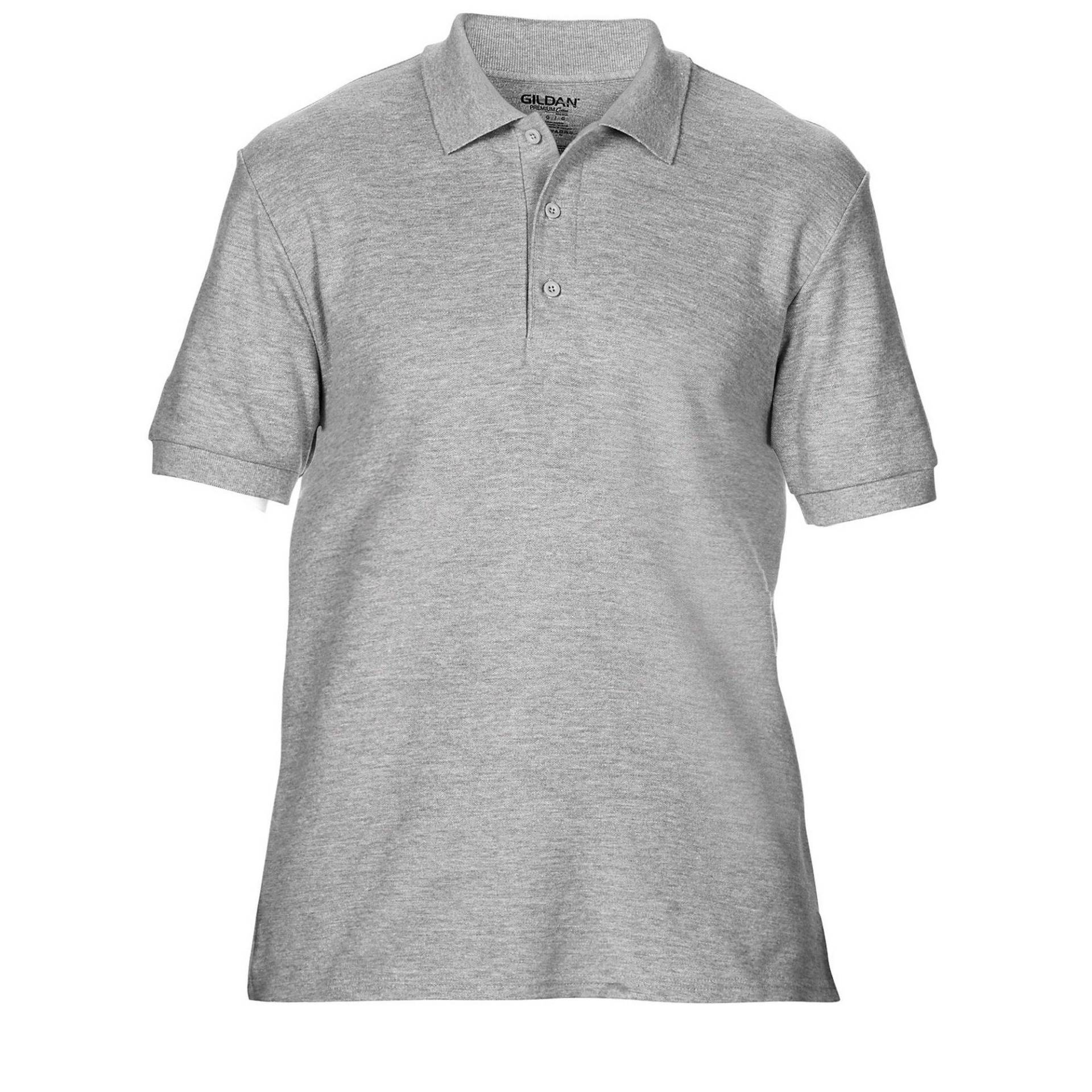 Premium Sport Pique Polohemd Herren Grau M von Gildan