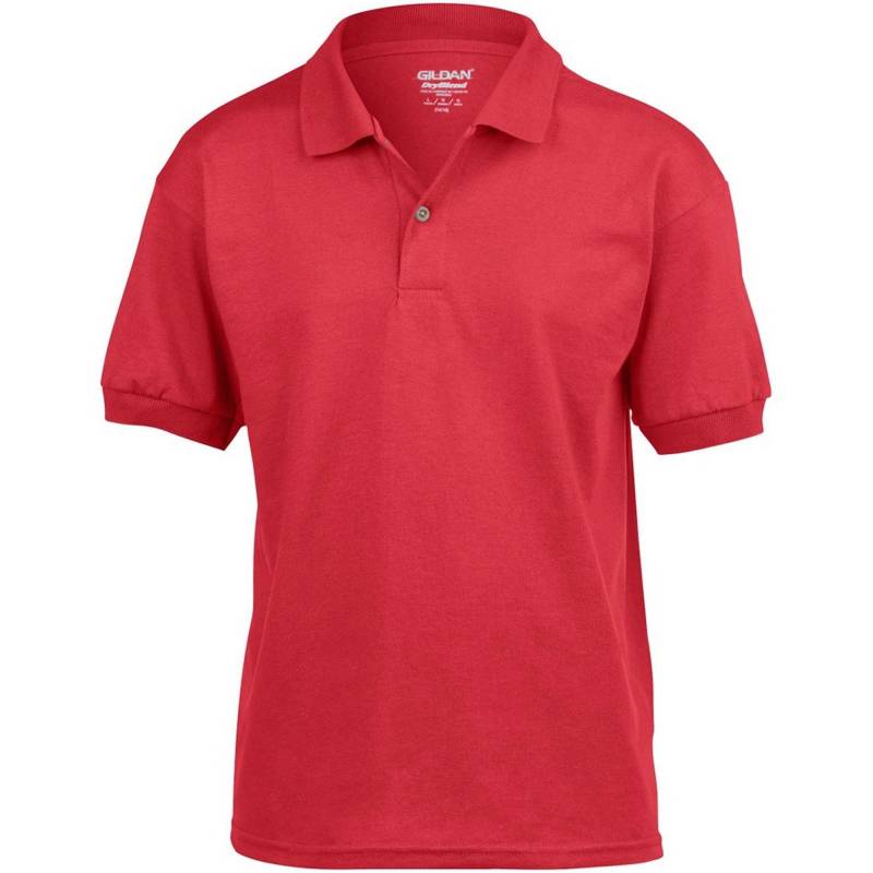 Gildan - DryBlend PoloShirt (2 StückPackung), M, Rot Bunt von Gildan