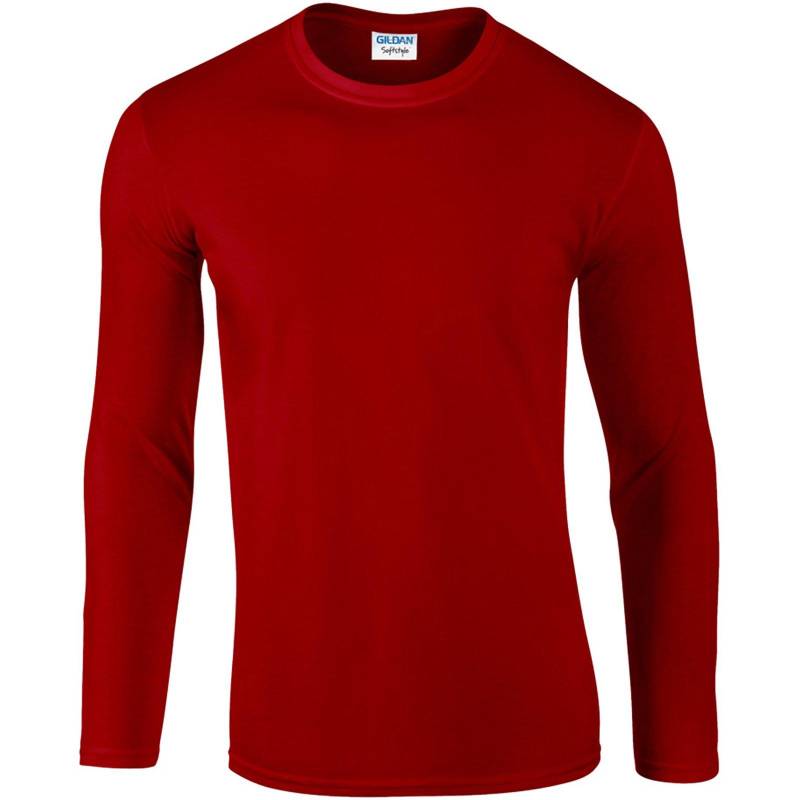 Soft Style Long Sleeve T-shirt (packung Mit 5) Herren Rot Bunt S von Gildan