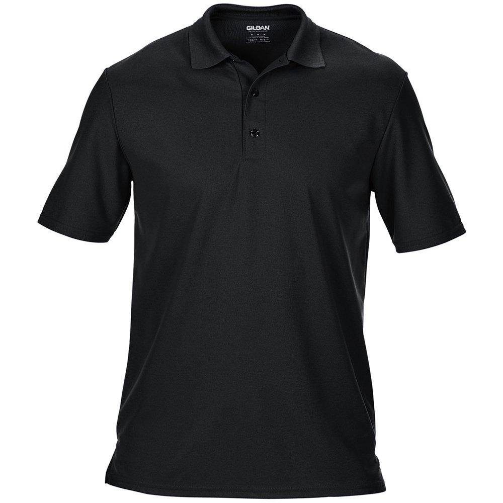 Performance Sport Double Pique Poloshirt Herren Schwarz S von Gildan