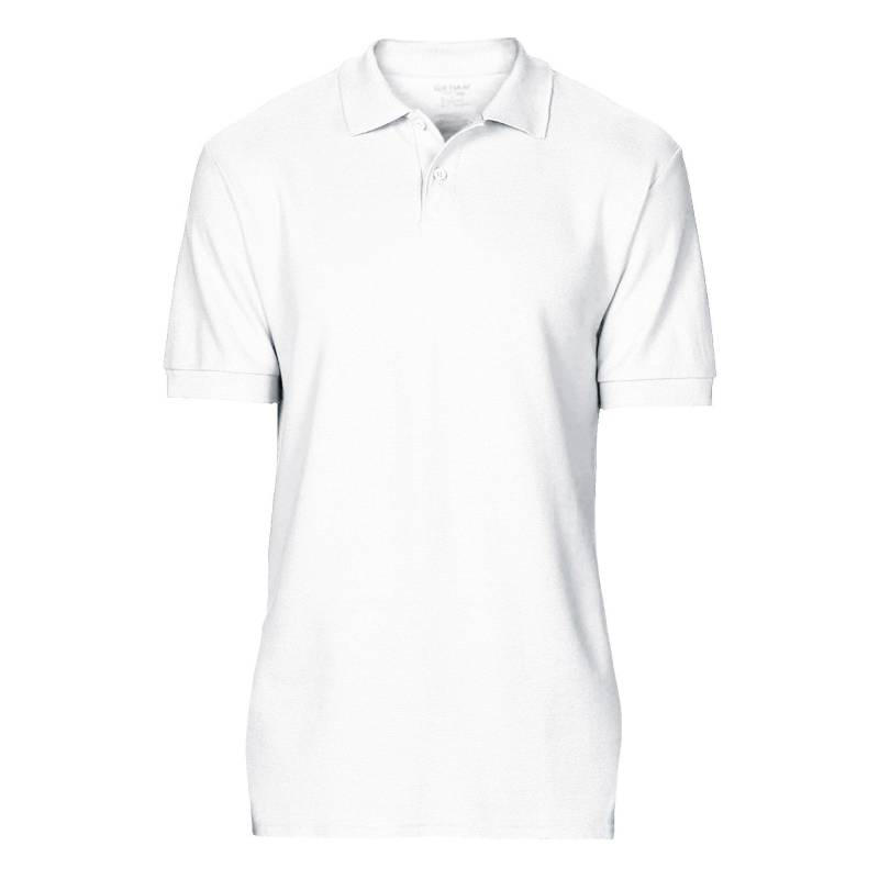 Softsyle Kurzarm Doppel Pique Polo Shirt Herren Weiss S von Gildan