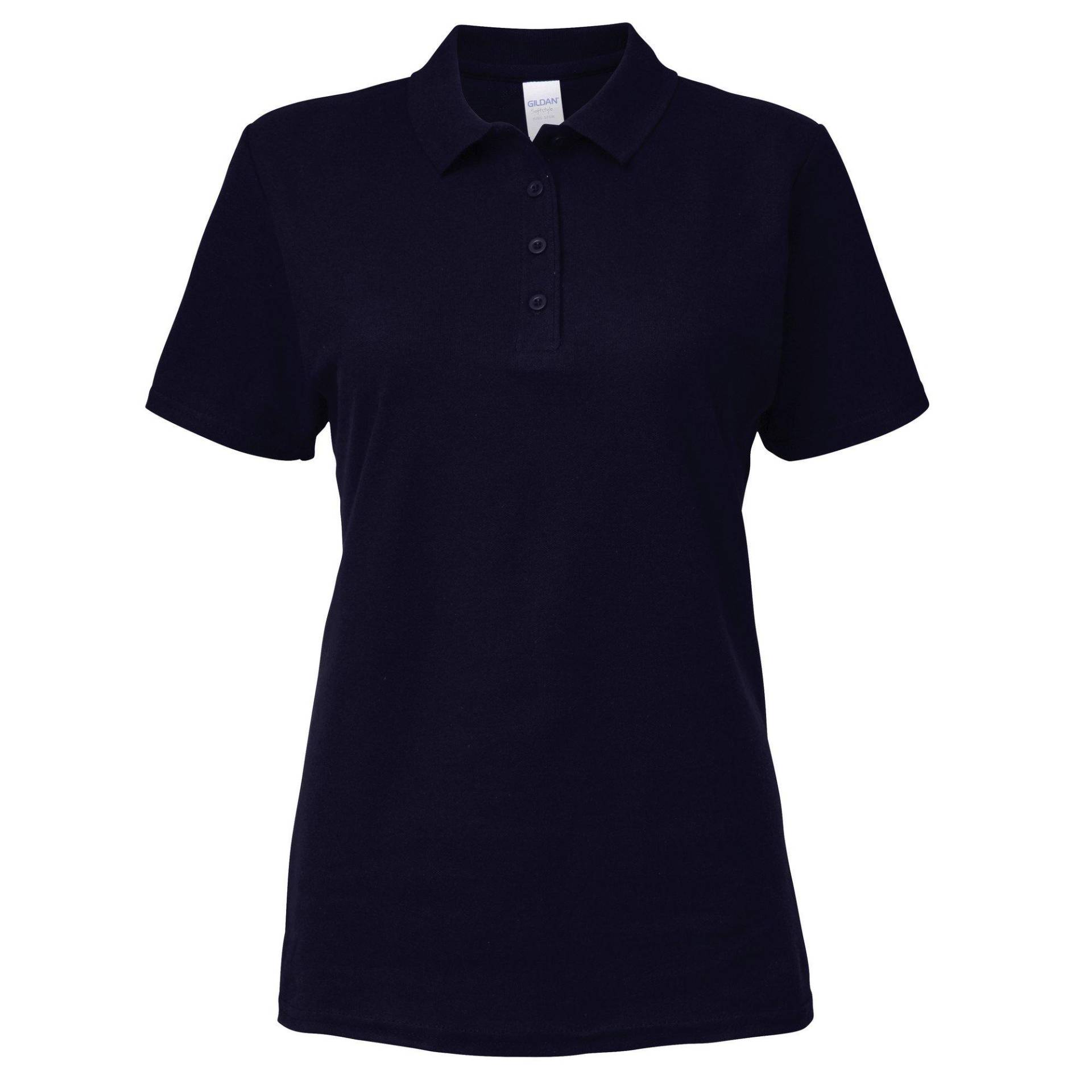Softstyle Kurzarm Doppel Pique Polo Shirt Damen Marine S von Gildan