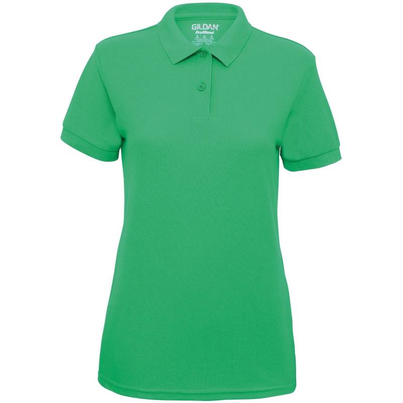 Dryblend Sport Poloshirt, Kurzarm Damen Grün S von Gildan