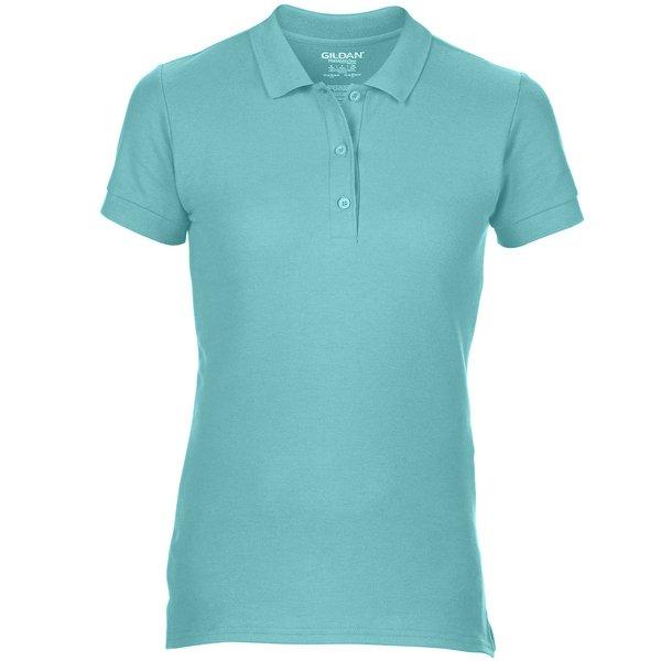 Premium Poloshirt Damen Hellblau S von Gildan