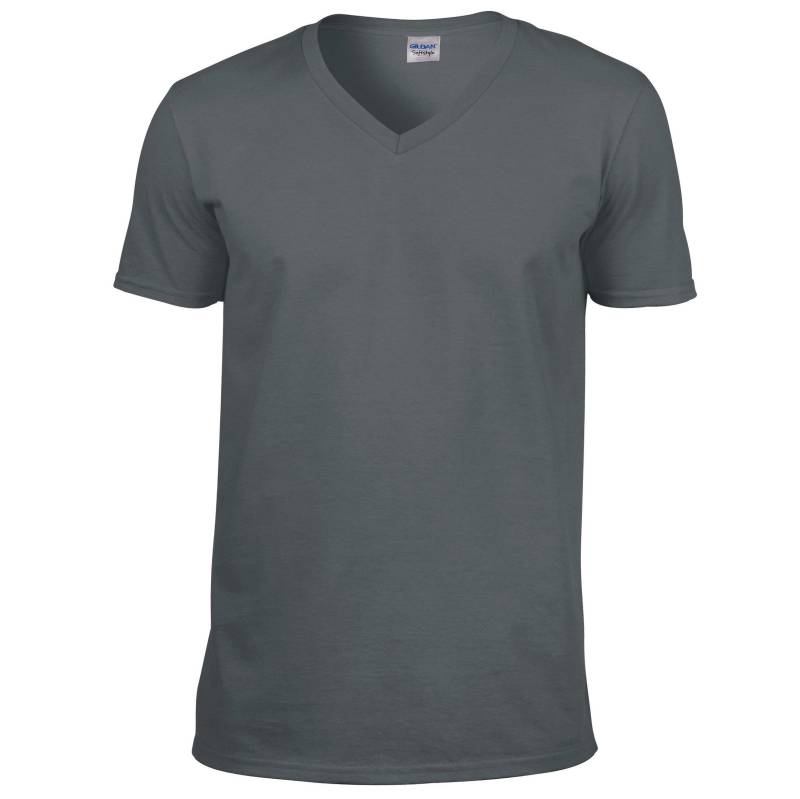 Soft Style Tshirt, Vausschnitt, Kurzarm Herren Charcoal Black XL von Gildan