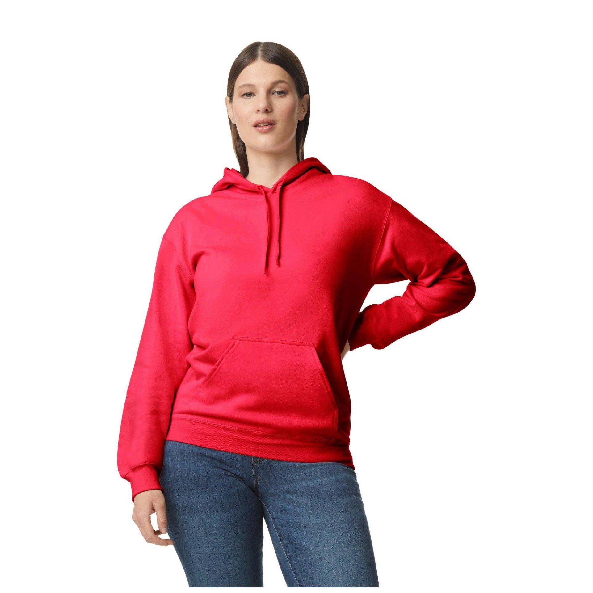 Softstyle Kapuzenpullover Mittelschwer Damen Rot Bunt 3XL von Gildan