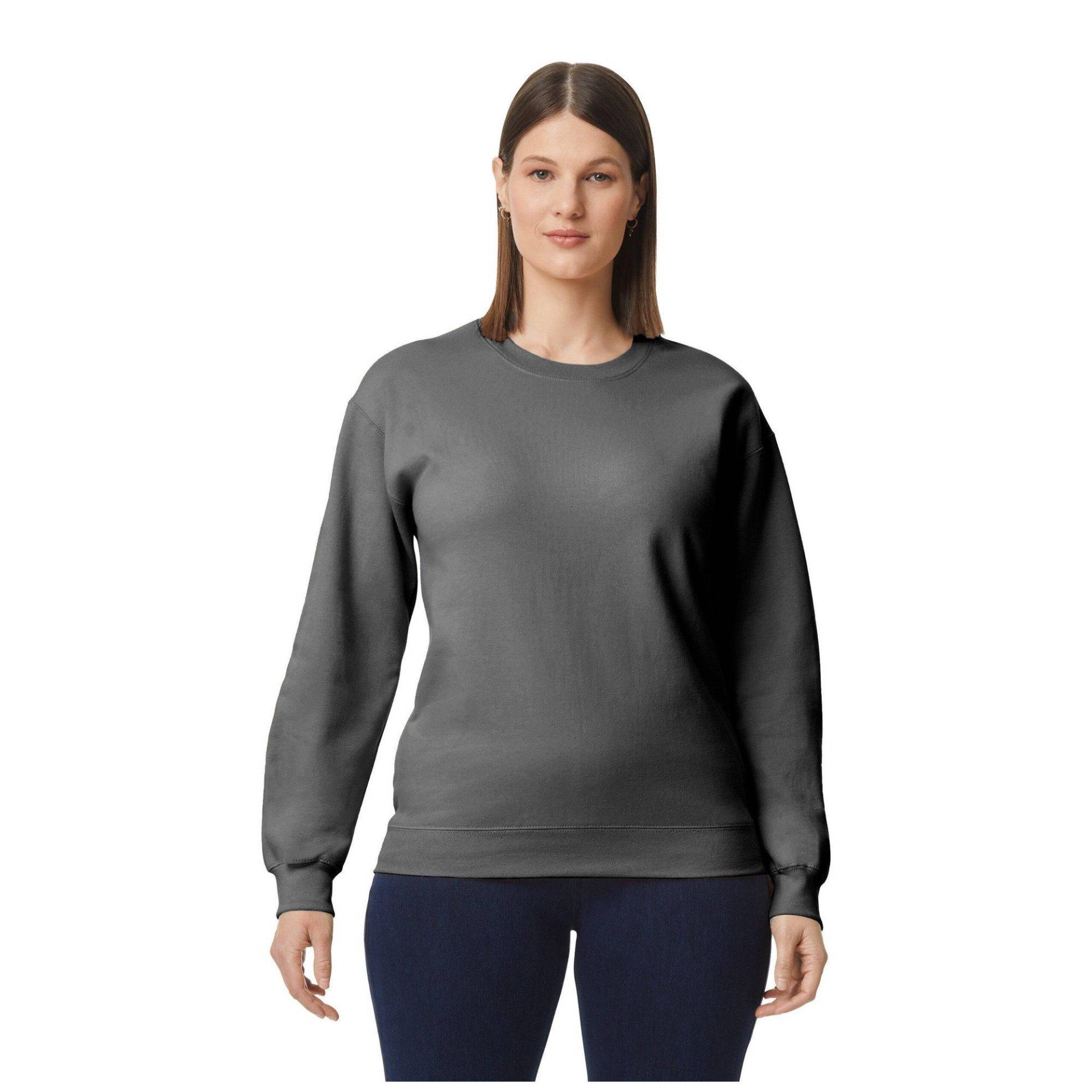 Gildan - Softstyle Pullover Mittelschwer, für Damen, Charcoal Black, Größe M von Gildan